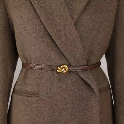 Damen Ledergürtel mit Knotendetail