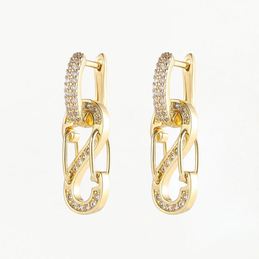 Luna Twist | Goldene Zirkonia Ohrringe mit 14K Vergoldung