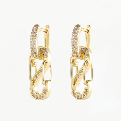 Luna Twist | Goldene Zirkonia Ohrringe mit 14K Vergoldung